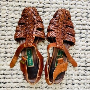 Cole Haan Brown Woven Flats